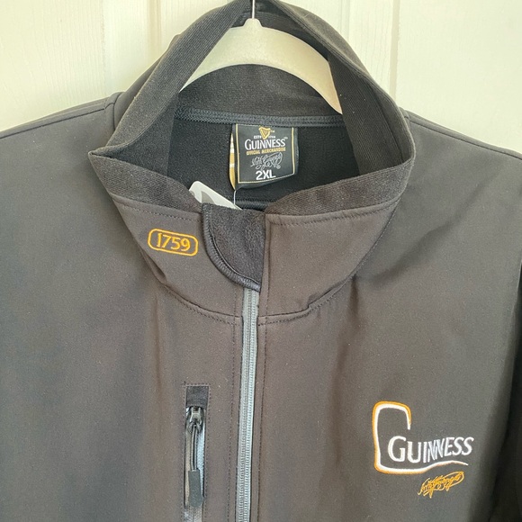 NWT Guinness Official Performance Soft Shell Fleece Jacket Coat 2XL Gift - Picture 4 of 9